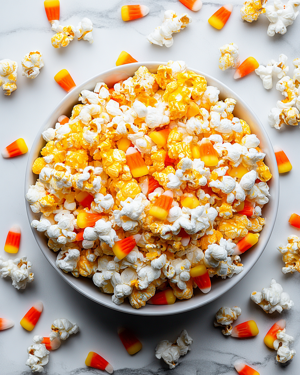 Candy Corn Popcorn Rezept