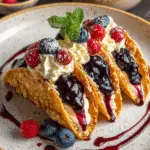 Beeren-Käsekuchen-Tacos Rezept