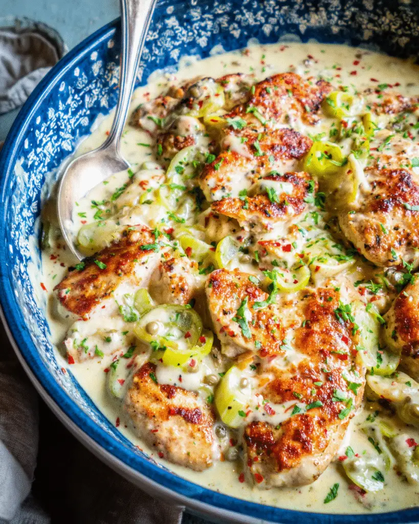Cremige Pepperoncini-Hähnchen-Pfanne Rezept