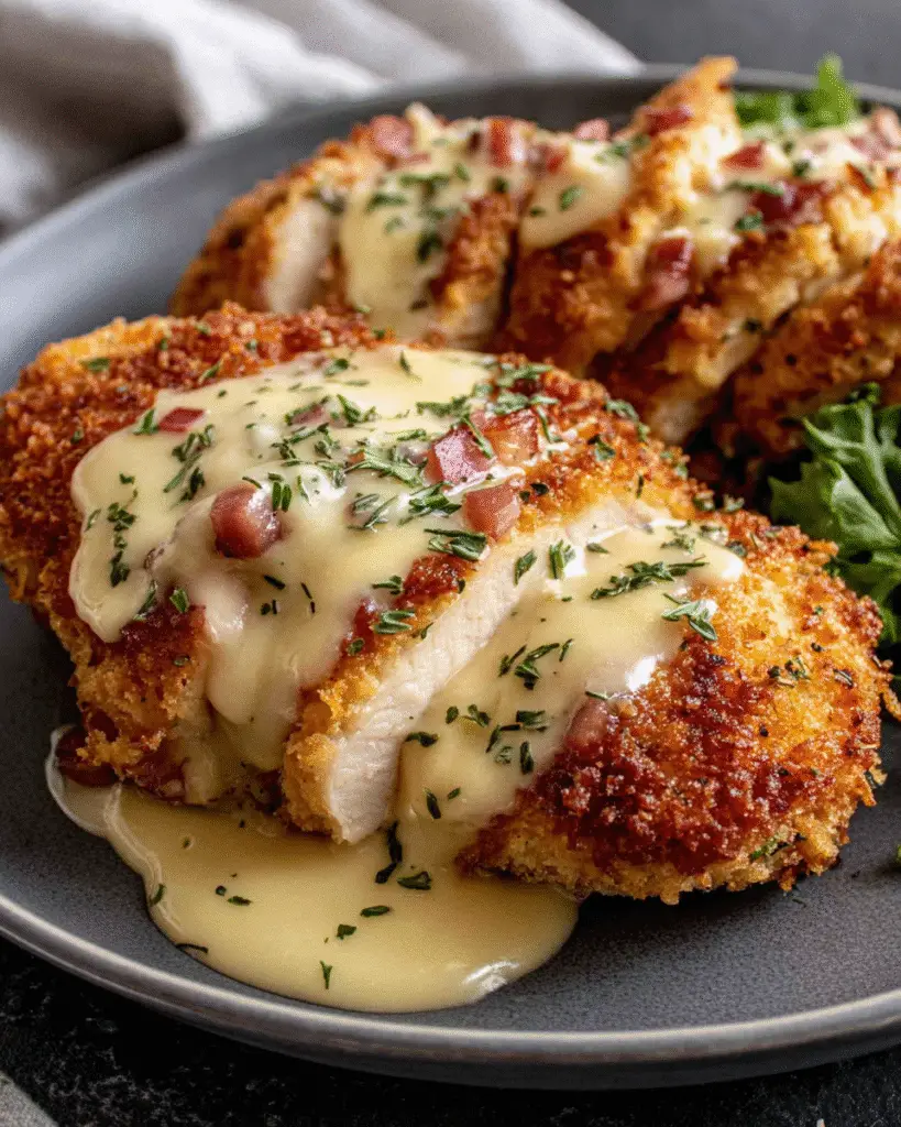 Cremiges Hähnchen Cordon Bleu Rezept