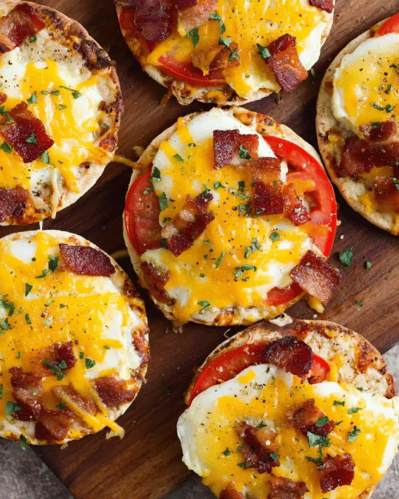 English-Muffin-Frühstückspizzen Rezept
