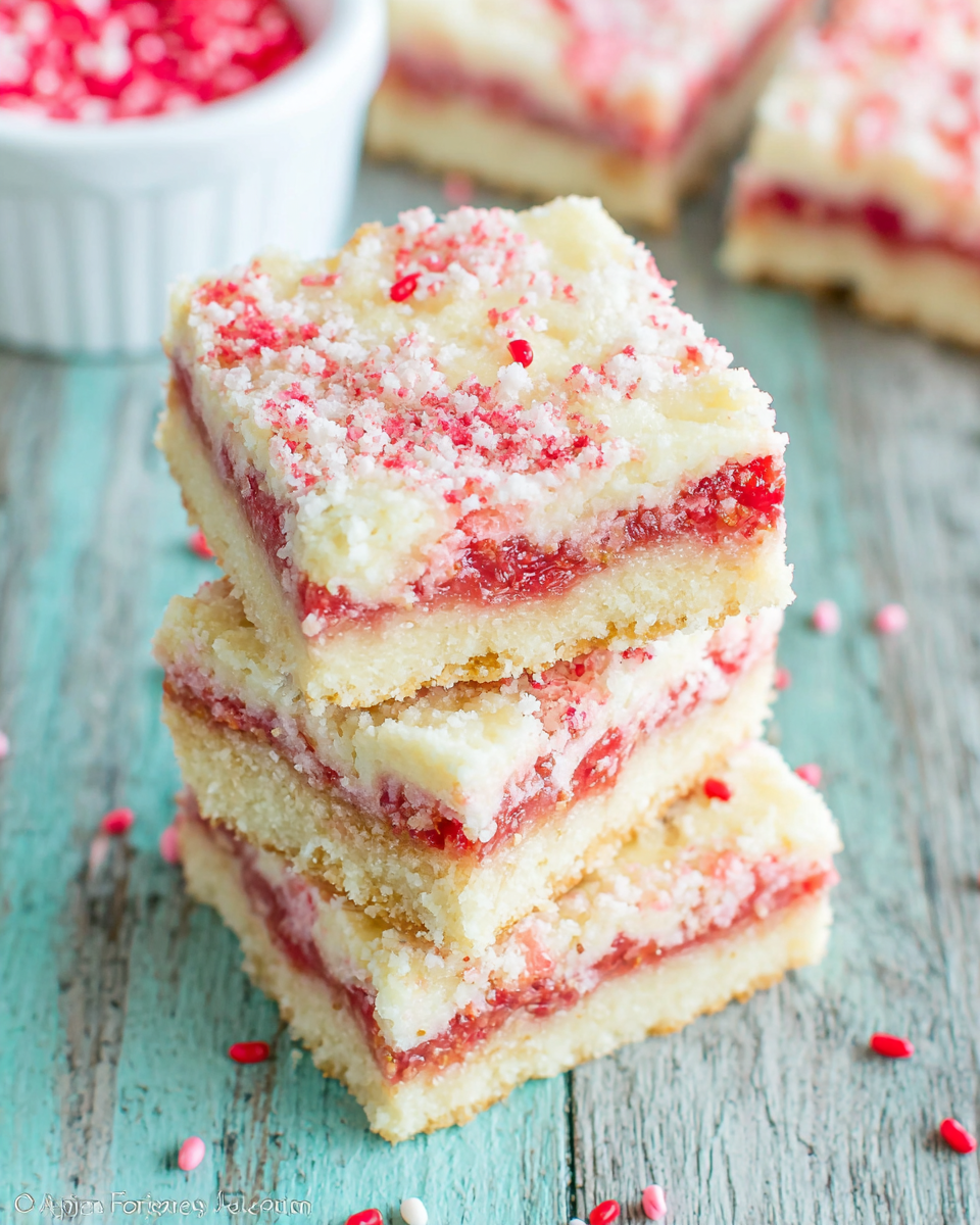 Erdbeer-Shortcake-Riegel Rezept