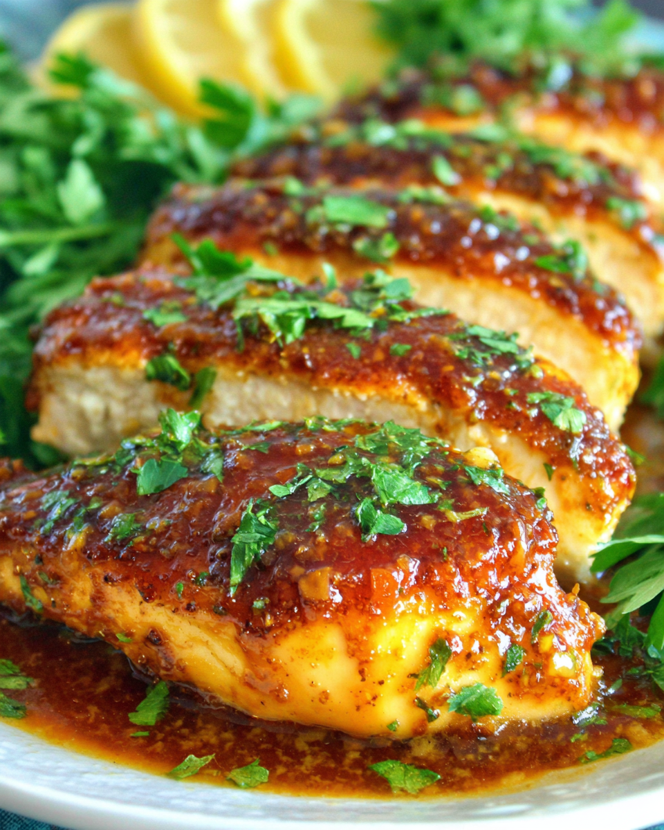 Gebackenes Honig-Dijon-Hähnchen Rezept