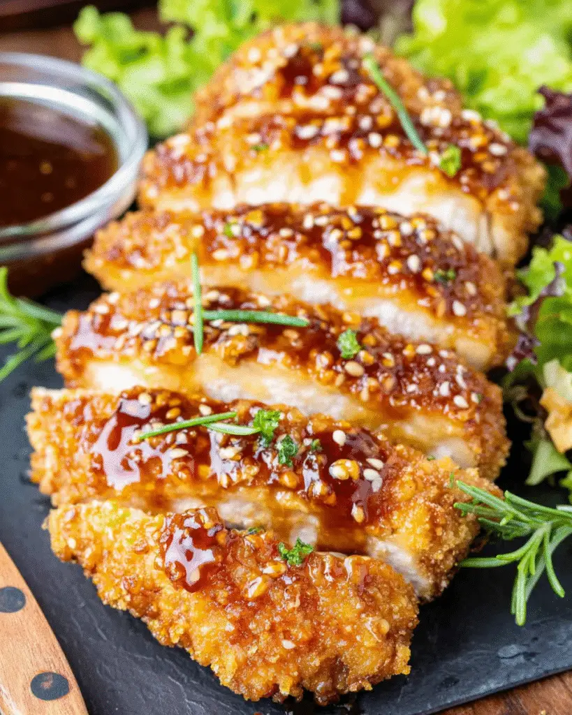 Gebackenes Knuspriges Scharf-Honig-Hähnchen Rezept