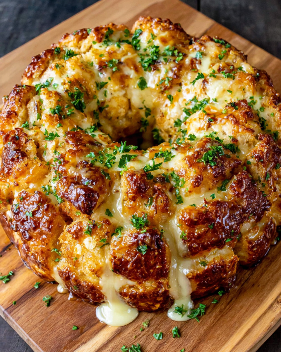 Hähnchen-Alfredo-Monkey Bread Rezept