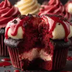 Halloween-Cupcakes mit Vampirbiss Rezept