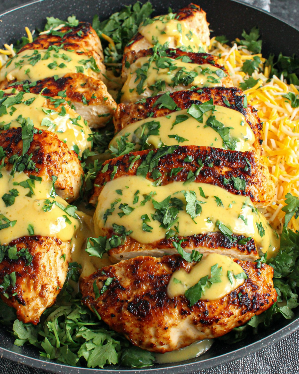 Mexikanisches Hähnchen mit Käsesoße Rezept