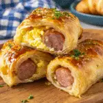 Würstchen-Ei-Frühstücks-Roll-Ups Rezept