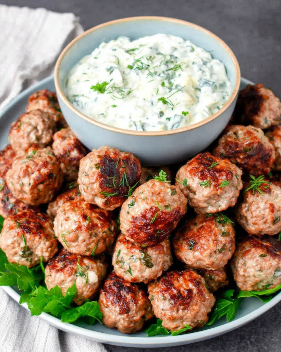 Griechische Putenfleischbällchen mit Tzatziki Rezept
