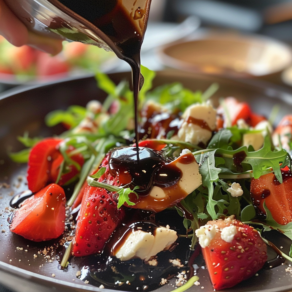 how to make Frischer Erdbeer-Rucola-Salat Mit Balsamico-Dressing Und ZiegenkäSe – Perfekt FüR Den Sommer step by step