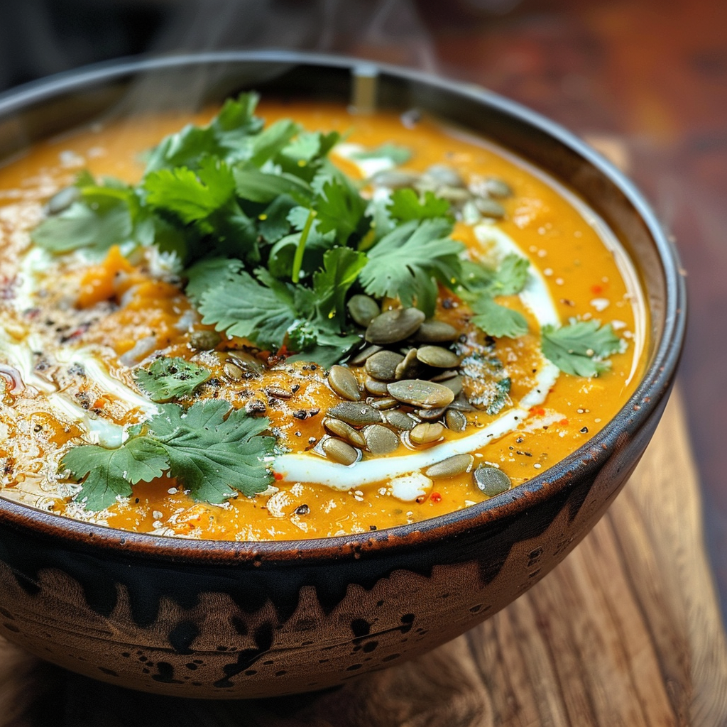 how to make Herzhafte Kurkuma-Ingwer-KüRbis-Suppe Mit Kokosnussmilch – Immun-Booster FüR Die ErkäLtungszeit step by step