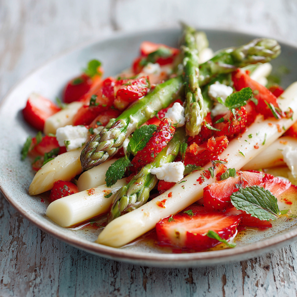 how to make Ein Erfrischender Erdbeer-Spargel-Salat Der Auf Jedem Sommerfest Zum Absoluten Hit Wird step by step
