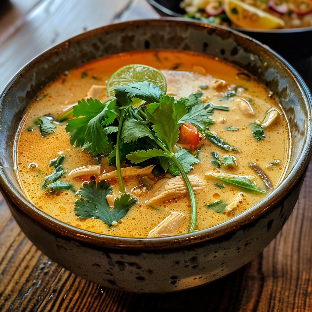 fresh ingredients for WäRmende Thai-Kokos-Curry-Suppe Mit HäHnchen Und Zitronengras – Immun-Booster FüR Die Seele